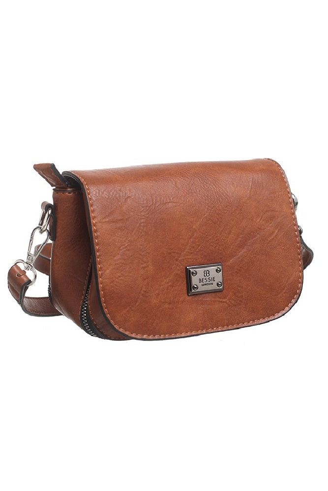 Bessie London Multi Compartment Flap Over Saddle Bag