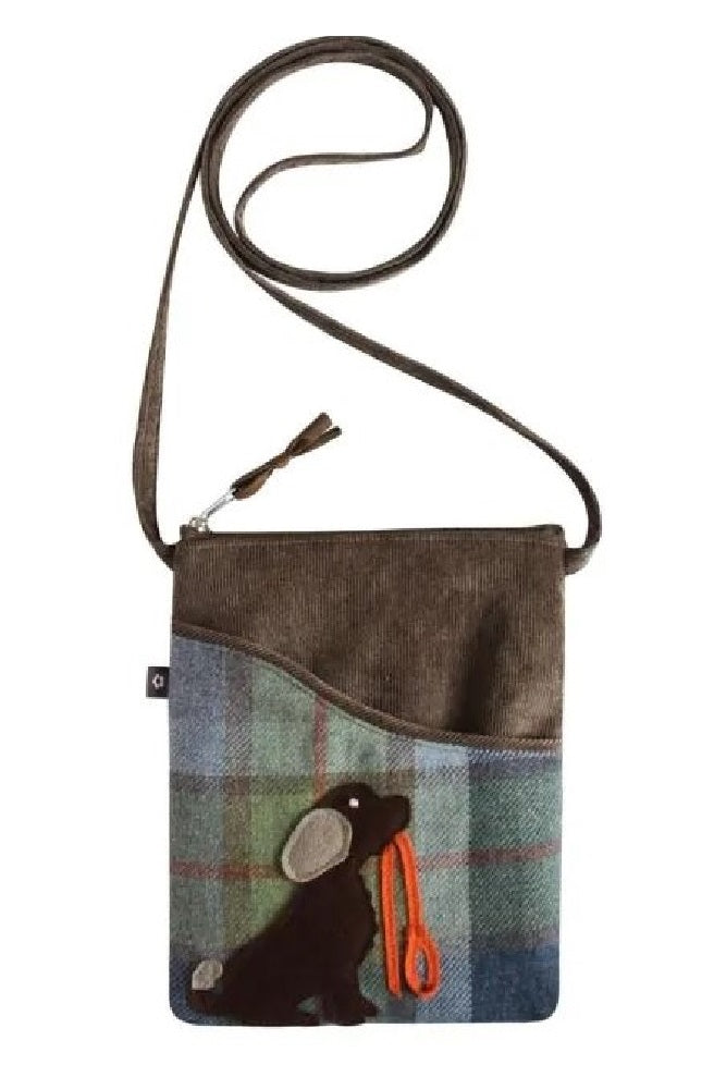 Earth Squared Fair Trade Tartan Tweed Sling Crossbody Bag Applique Animal Designs