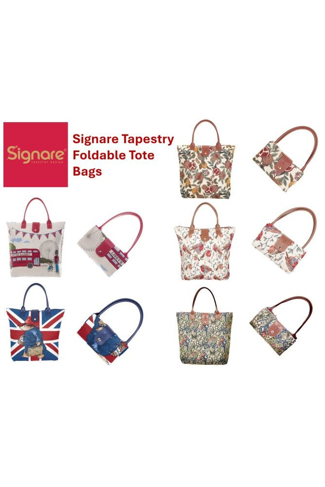 Signare Tapestry Foldable Tote Bag Reusable Shopping Bag Grocery Bags