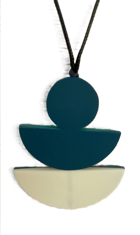 Unique Boat Shaped Pendant Necklace with Interchangeable Colours Adjustable by Noa Ecco