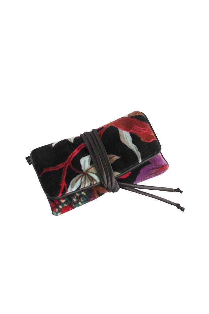 Earth Squared Eden Velvet Jewellery Roll with Pouches Assorted Colours