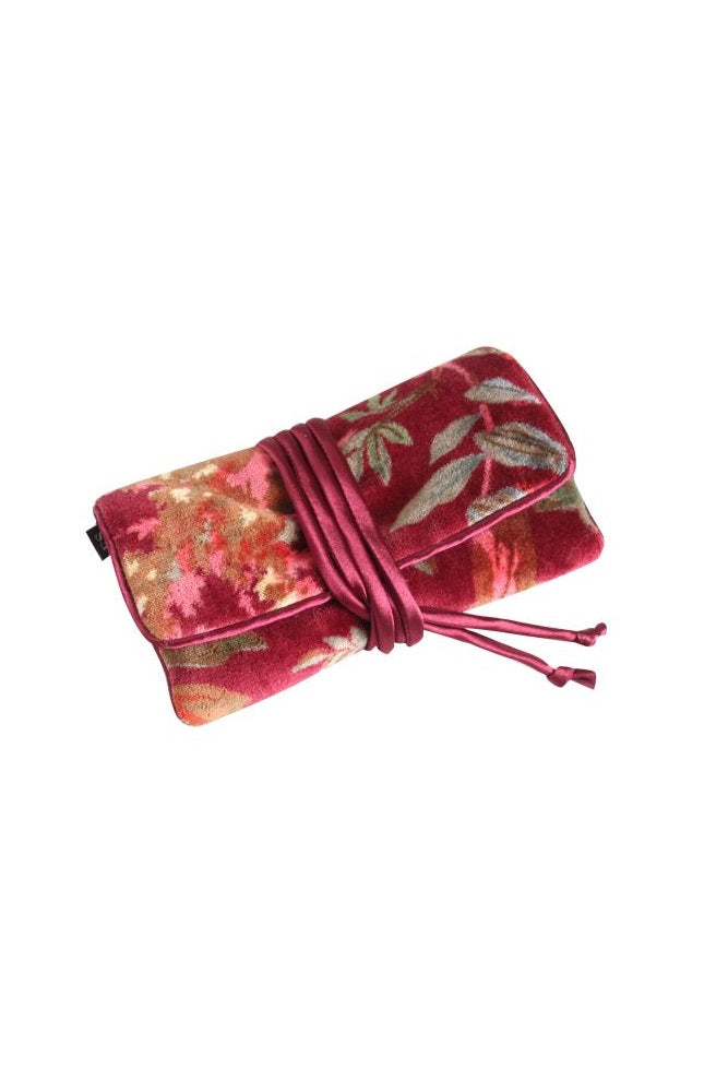 Earth Squared Eden Velvet Jewellery Roll with Pouches Assorted Colours