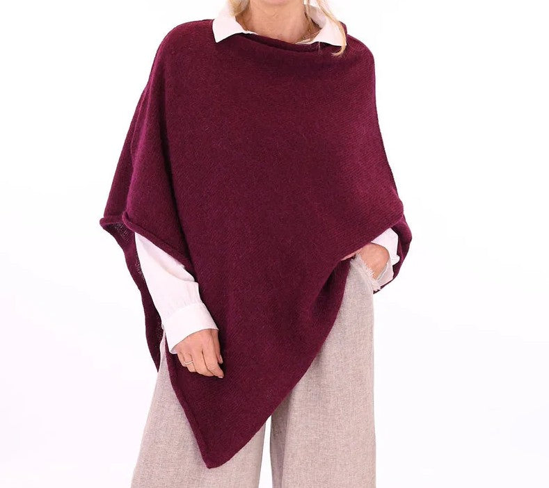 Cashmere Alpaca Blend Ponchos by Cadenza Italy