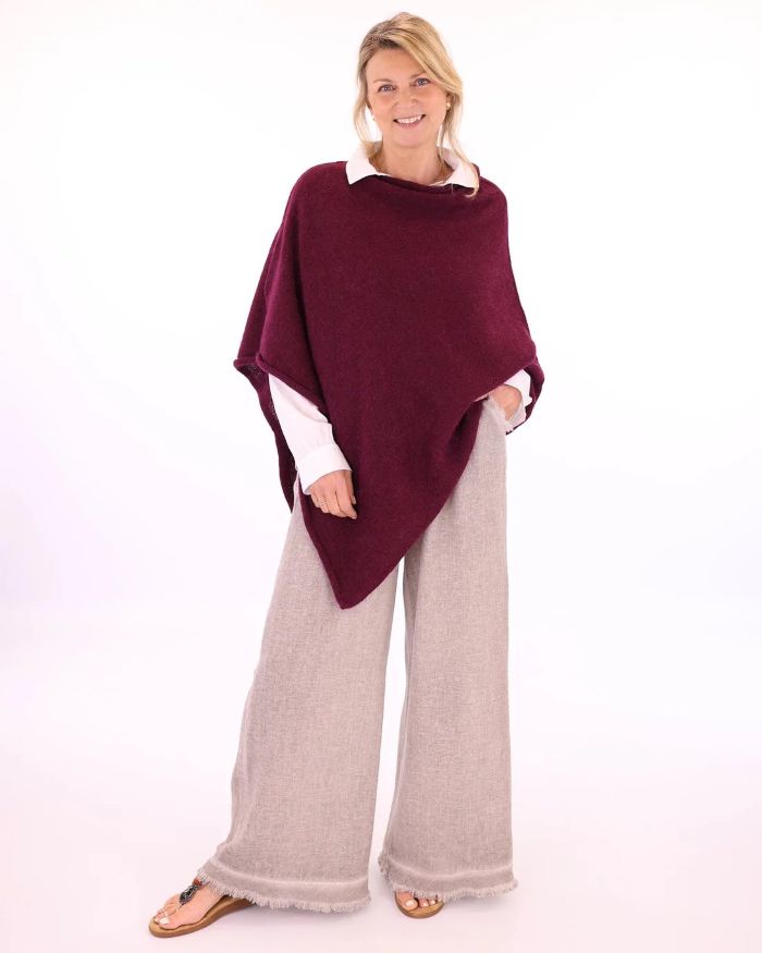 Cashmere Alpaca Blend Ponchos by Cadenza Italy